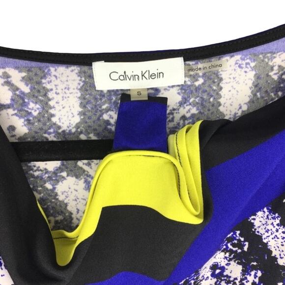 Calvin Klein Snake Stripe Print Sleeveless Blouse Women's Size Small - Picture 4 of 5